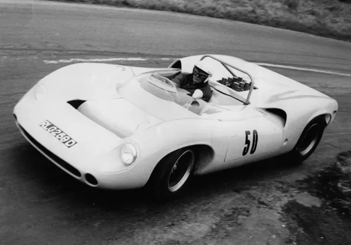 Framed Print : Lola T70, Phil Scragg 1966. Creator: Unknown