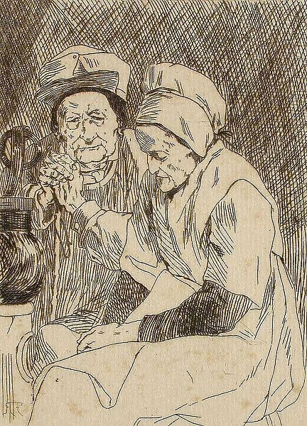 L'Oncle Claes et la tante Johanna, 1875. Creator: Félicien Rops