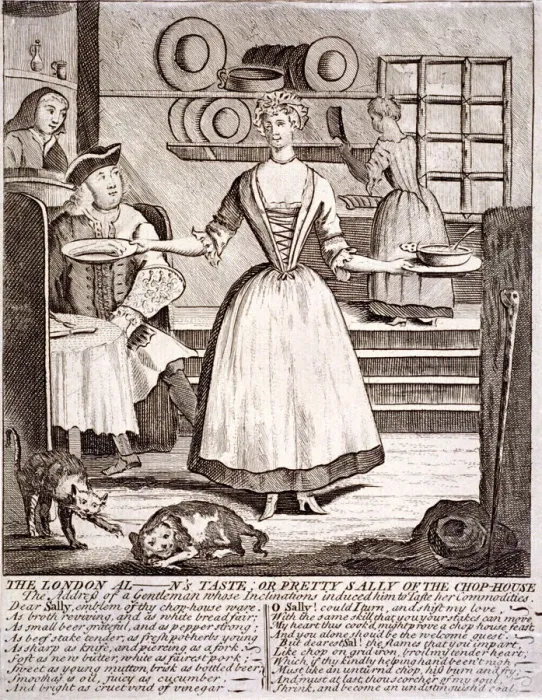 Framed Print : The London al - ns taste, or pretty Sally of the chop-house, 1750 Framed Print : The London al - ns taste, or pretty Sally of the chop-house, 1750