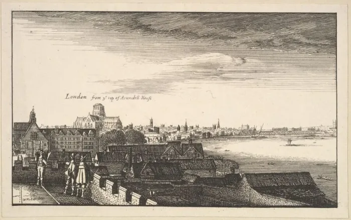 Framed Print : London from Arundel House, copy, 17th century (?). Creator: Wenceslaus Hollar Framed Print : London from Arundel House, copy, 17th century (?). Creator: Wenceslaus Hollar