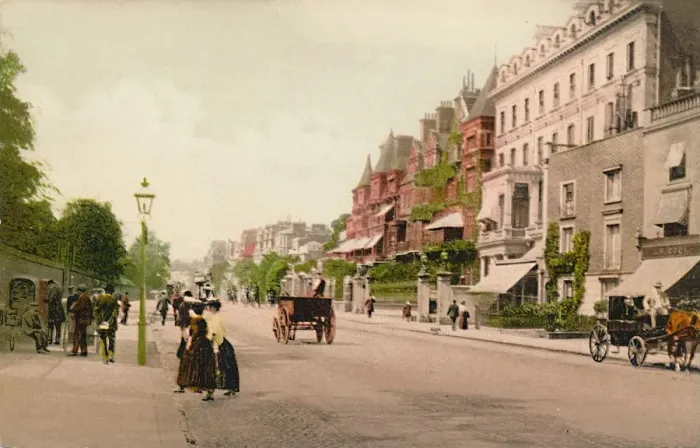 Framed Print : London. Bayswater Road, c1900s. Creator: Unknown Framed Print : London. Bayswater Road, c1900s. Creator: Unknown