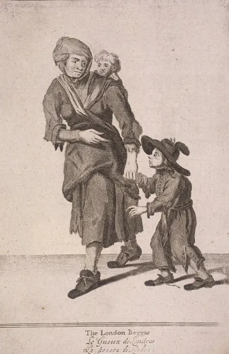 Framed Print : The London Beggar, Cries of London, (c1688?) Framed Print : The London Beggar, Cries of London, (c1688?)