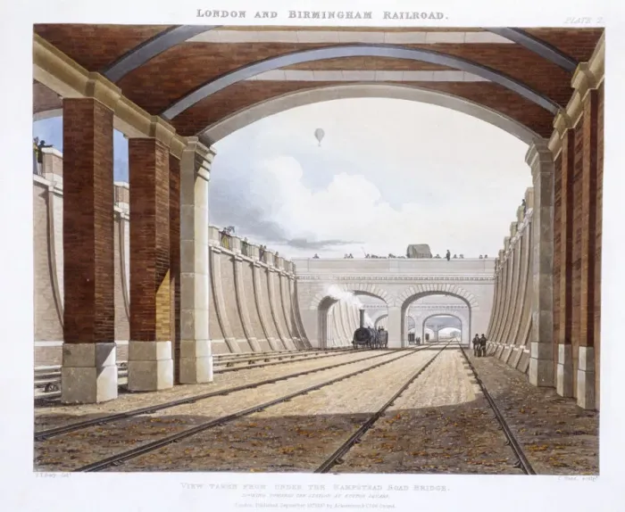 Framed Print : London and Birmingham Railway, 1837. Artist: Charles Hunt Framed Print : London and Birmingham Railway, 1837. Artist: Charles Hunt