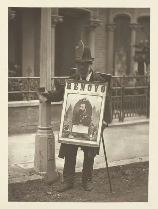 Framed Print : The London Boardmen, 1881. Creator: John Thomson Framed Print : The London Boardmen, 1881. Creator: John Thomson
