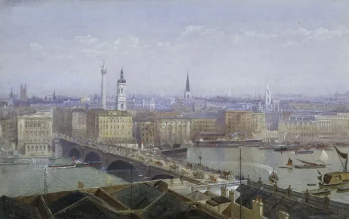 Framed Print : London Bridge and the City of London, 1892. Artist: John Crowther Framed Print : London Bridge and the City of London, 1892. Artist: John Crowther