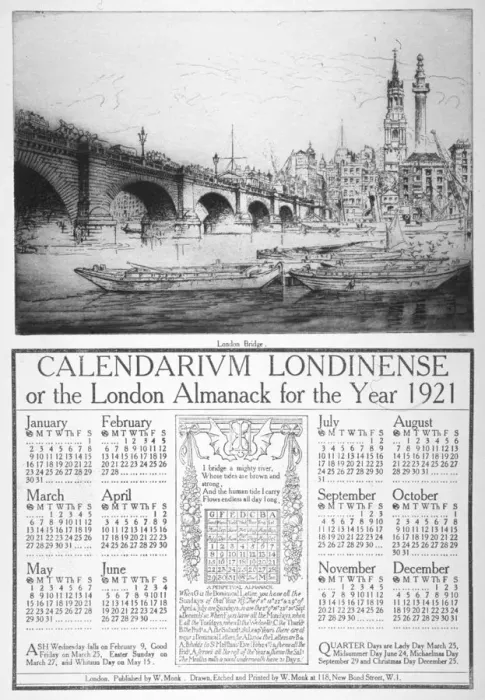 Framed Print : London Bridge (new), 1921. Artist: William Monk Framed Print : London Bridge (new), 1921. Artist: William Monk