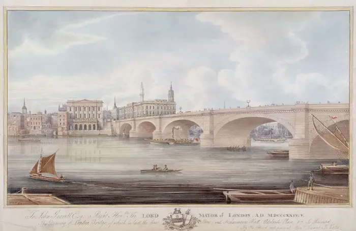 Framed Print : London Bridge (new), London, c1835. Artist: G Yates Framed Print : London Bridge (new), London, c1835. Artist: G Yates