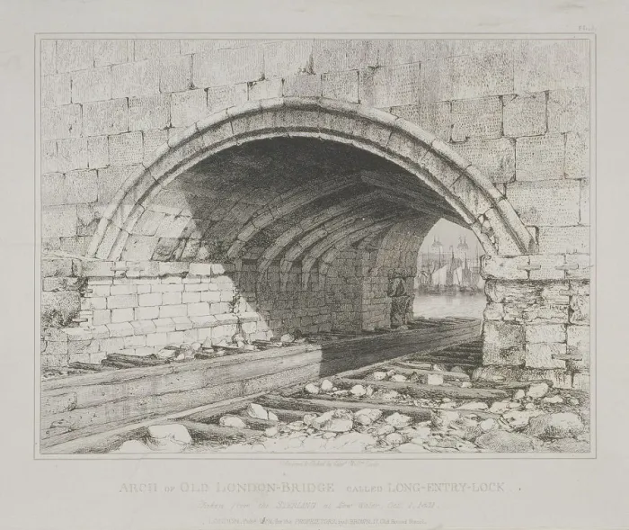 Framed Print : London Bridge (old), 1832. Artist: Edward William Cooke Framed Print : London Bridge (old), 1832. Artist: Edward William Cooke