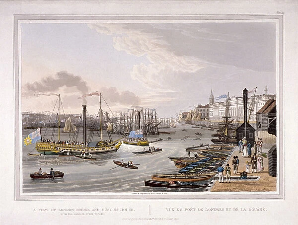 London Bridge (Old), London, 1820. Artist: Robert Havell