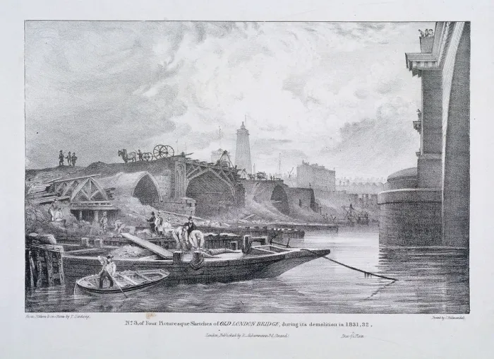 Framed Print : London Bridge (old), London, 1832. Artist: Charles Joseph Hullmandel Framed Print : London Bridge (old), London, 1832. Artist: Charles Joseph Hullmandel