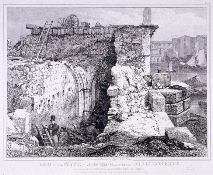 Framed Print : London Bridge (old), London, 1832. Artist: Edward William Cooke Framed Print : London Bridge (old), London, 1832. Artist: Edward William Cooke