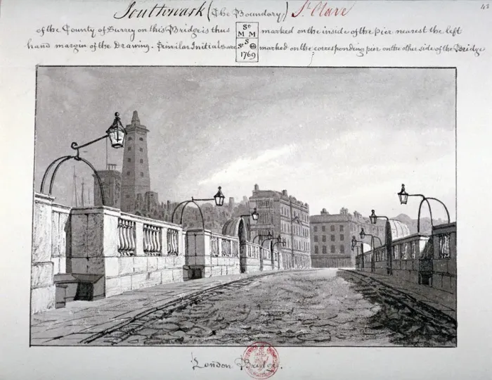 Framed Print : London Bridge, Southwark, London, 1827. Artist: John Chessell Buckler Framed Print : London Bridge, Southwark, London, 1827. Artist: John Chessell Buckler