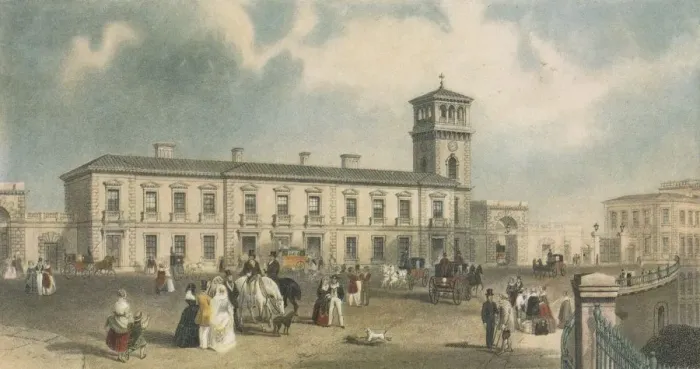 Framed Print : London Bridge Station, Bermondsey, London, 1845. Artist: Henry Adlard Framed Print : London Bridge Station, Bermondsey, London, 1845. Artist: Henry Adlard