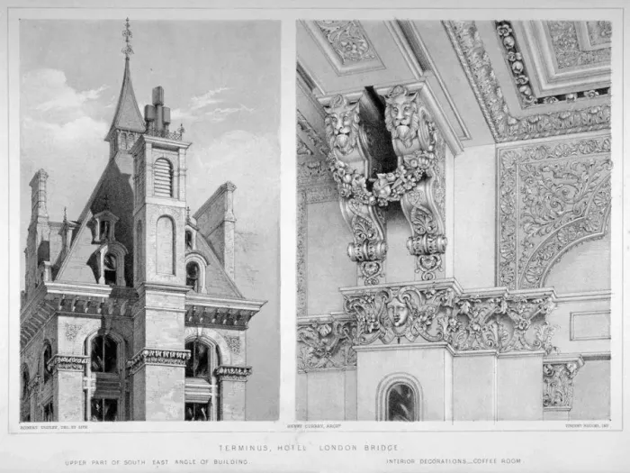 Framed Print : London Bridge Station, Bermondsey, London, 1860. Artist Framed Print : London Bridge Station, Bermondsey, London, 1860. Artist