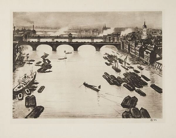 London Bridges, pub. 1924. Creator: Christopher Richard Wynne Nevinson (1889 –