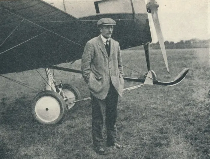 Framed Print : London-Brighton Race: Harold Barnwell, the pilot of the Martinsyde, 1913 (1934). Artist: Flight Photo Framed Print : London-Brighton Race: Harold Barnwell, the pilot of the Martinsyde, 1913 (1934). Artist: Flight Photo