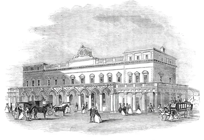 Framed Print : London and Brighton Railway - Brighton Terminus, 1844. Creator: Unknown Framed Print : London and Brighton Railway - Brighton Terminus, 1844. Creator: Unknown