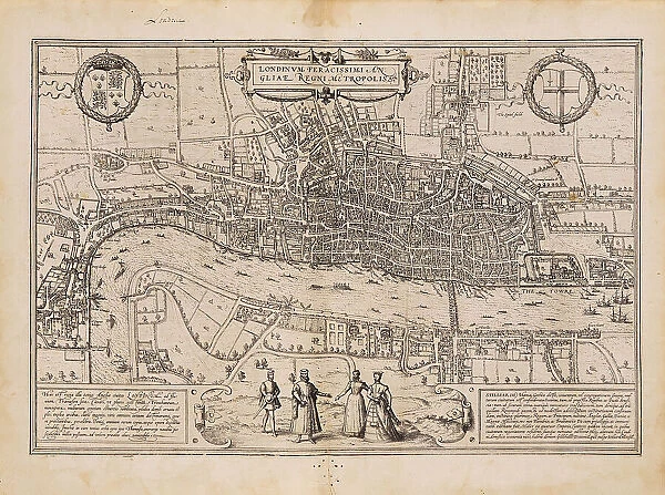 London. From Civitates orbis terrarum, 1572. Creator: Braun, Georg (1541-1622)