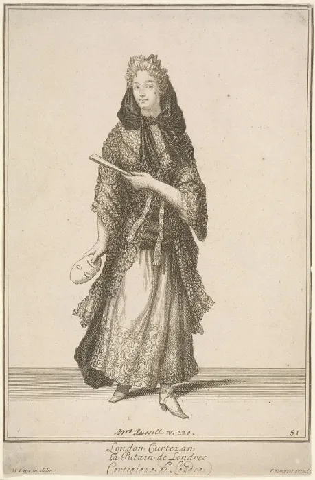 Framed Print : London Curtezan, Cries of London, (c1688?). Artist: Pierce Tempest Framed Print : London Curtezan, Cries of London, (c1688?). Artist: Pierce Tempest