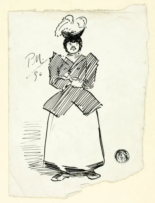 Framed Print : London Female Character, 1896. Creator: Philip William May Framed Print : London Female Character, 1896. Creator: Philip William May