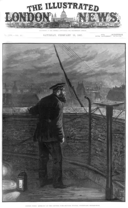 Framed Print : London fires, 1887 Framed Print : London fires, 1887