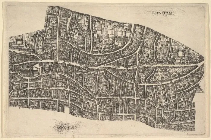 Framed Print : London before the Great Fire, 1666-77. Creator: Wenceslaus Hollar Framed Print : London before the Great Fire, 1666-77. Creator: Wenceslaus Hollar