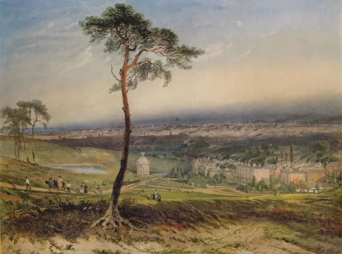 Framed Print : London, from Hampstead, 1834. Artist: George Sidney Shepherd Framed Print : London, from Hampstead, 1834. Artist: George Sidney Shepherd