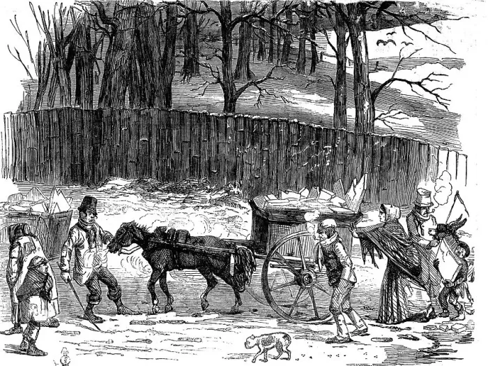 Framed Print : London ice carts, 1850 Framed Print : London ice carts, 1850