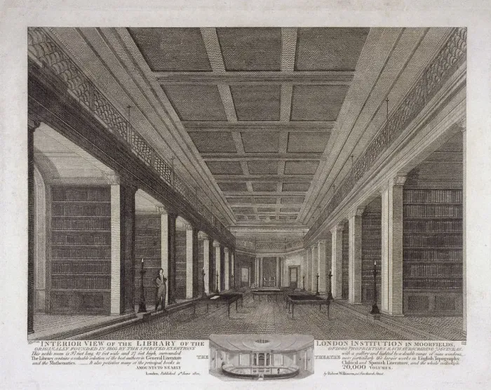 Framed Print : London Institution, Finsbury Circus, London, 1819. Artist: Henry R Cook Framed Print : London Institution, Finsbury Circus, London, 1819. Artist: Henry R Cook