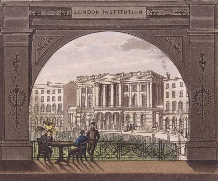 Framed Print : London Institution, Finsbury Circus, c1820 Framed Print : London Institution, Finsbury Circus, c1820