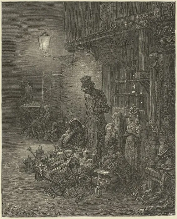 Framed Print : London. A Pilgrimage, 1872. Creators: Gustave Doré, Blanchard Jerrold Framed Print : London. A Pilgrimage, 1872. Creators: Gustave Doré, Blanchard Jerrold