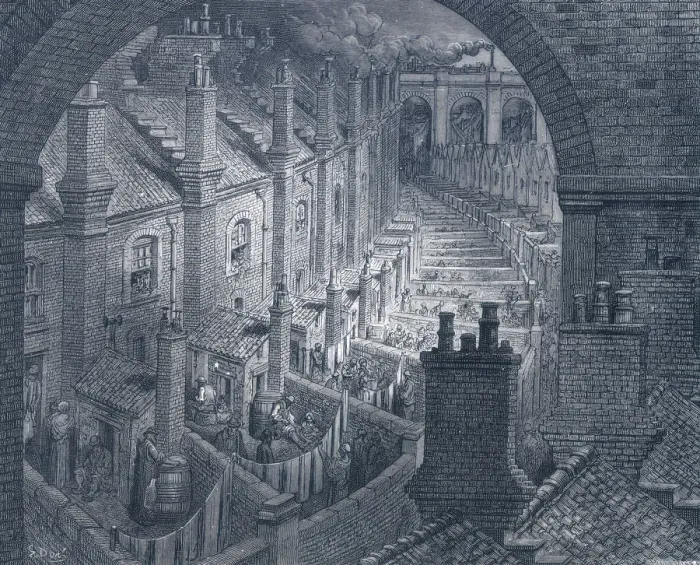 Framed Print : Over London - By Rail, 1872. Artist: Adolphe Francois Pannemaker Framed Print : Over London - By Rail, 1872. Artist: Adolphe Francois Pannemaker