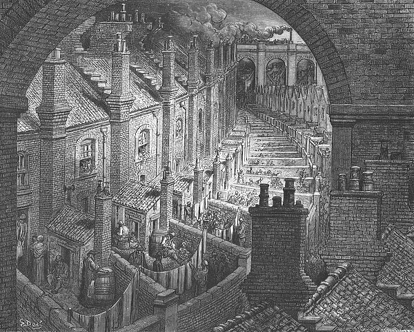 Over London - By Rail, 1872. Creator: Gustave Doré