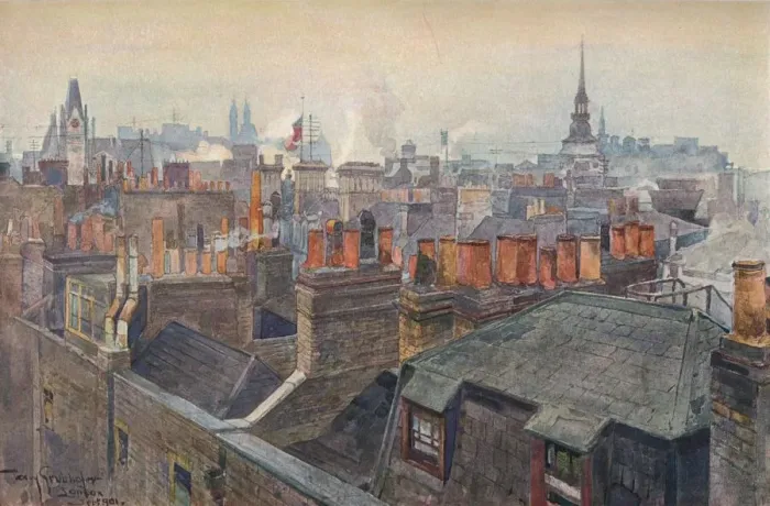 Framed Print : London Roofs, 1901. Artist: Tony Grubhofer Framed Print : London Roofs, 1901. Artist: Tony Grubhofer