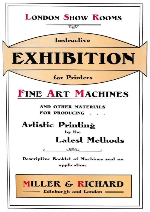Framed Print : London Show Rooms - Instructive Exhibition for Printers, 1907. Artist: Miller & Richard Framed Print : London Show Rooms - Instructive Exhibition for Printers, 1907. Artist: Miller & Richard