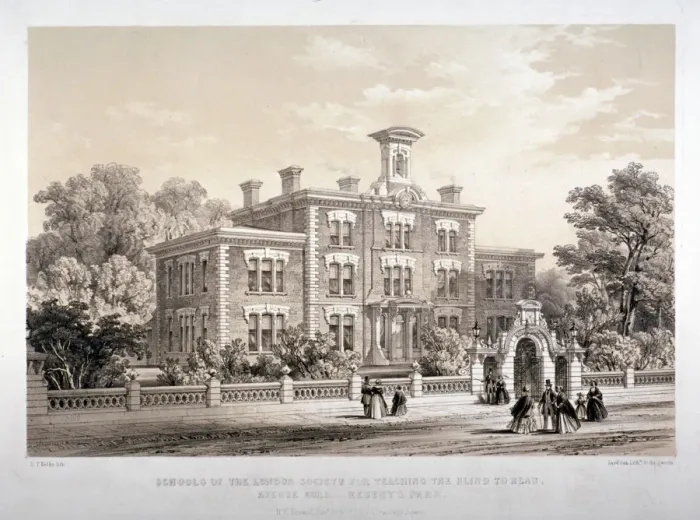 Framed Print : London Society Schools for teaching blind people, Avenue Road, Marylebone, London, c1860 Framed Print : London Society Schools for teaching blind people, Avenue Road, Marylebone, London, c1860