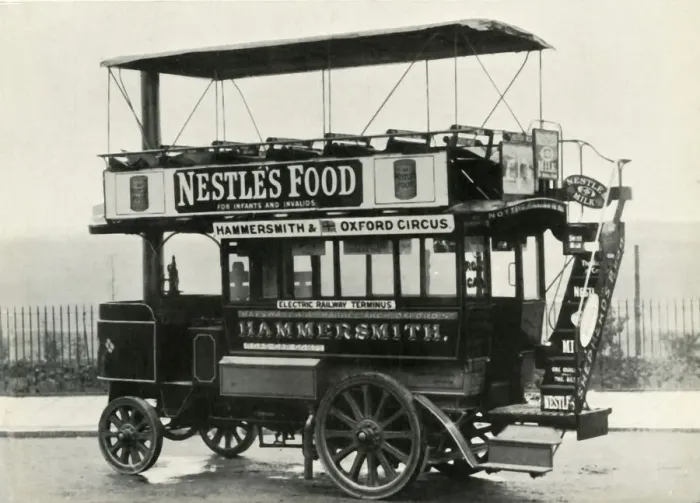 Framed Print : London steam bus, 1902, (1947). Creator: Unknown Framed Print : London steam bus, 1902, (1947). Creator: Unknown