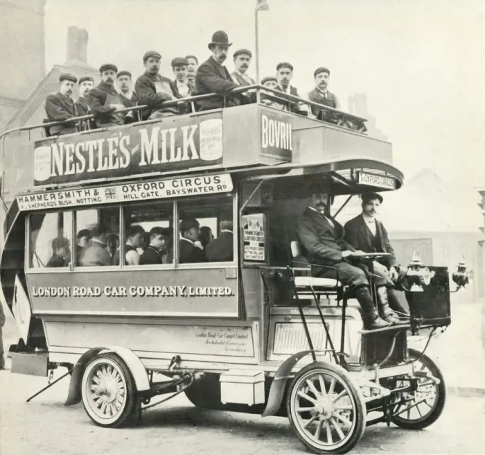 Framed Print : London steam bus, c1900, (1947). Creator: Unknown Framed Print : London steam bus, c1900, (1947). Creator: Unknown