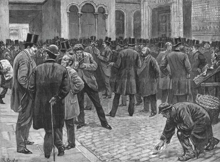 Framed Print : The London Stock Exchange - The American Market, 1891. Creator: William Lockhart Bogle Framed Print : The London Stock Exchange - The American Market, 1891. Creator: William Lockhart Bogle