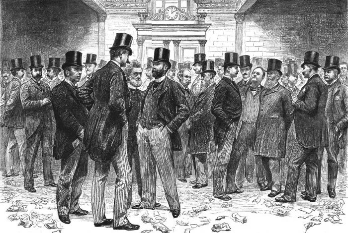 Framed Print : The London Stock Exchange -- Well Known Faces in the Consol Market, 1891. Creator: William Lockhart Bogle Framed Print : The London Stock Exchange -- Well Known Faces in the Consol Market, 1891. Creator: William Lockhart Bogle