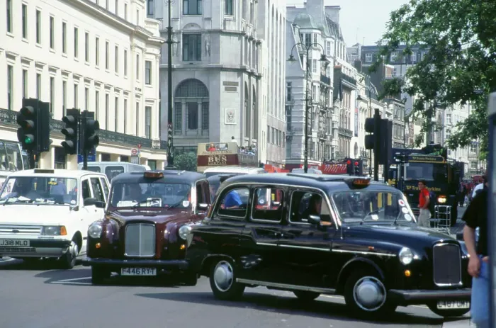 Framed Print : London Taxis, 1998 Framed Print : London Taxis, 1998