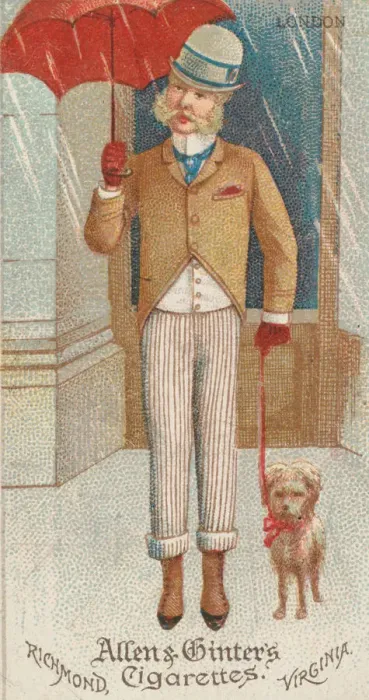 Framed Print : London, from Worlds Dudes series (N31) for Allen & Ginter Cigarettes, 1888 Framed Print : London, from Worlds Dudes series (N31) for Allen & Ginter Cigarettes, 1888
