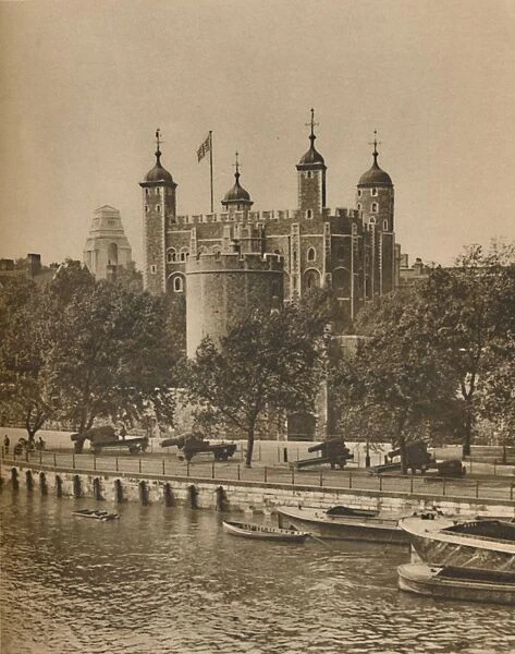 Londons Oldest and Newest Public Buildings from Tower Bridge, c1935. Creator: Unknown