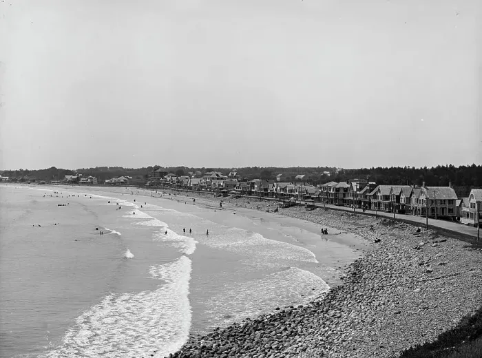Framed Print : Long Beach, York, Maine, (c1908?). Creator: Unknown Framed Print : Long Beach, York, Maine, (c1908?). Creator: Unknown