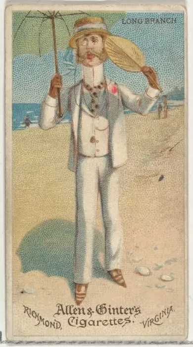 Framed Print : Long Branch, from Worlds Dudes series (N31) for Allen & Ginter Cigarettes, 1888 Framed Print : Long Branch, from Worlds Dudes series (N31) for Allen & Ginter Cigarettes, 1888