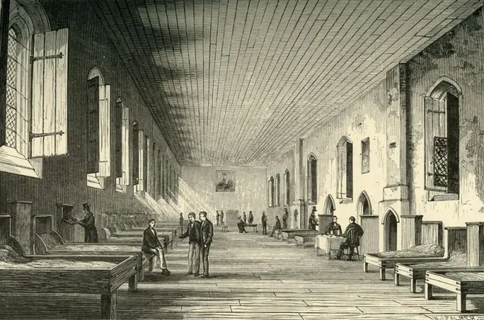 Framed Print : Long Chamber, 1844, (1911). Creator: Unknown Framed Print : Long Chamber, 1844, (1911). Creator: Unknown