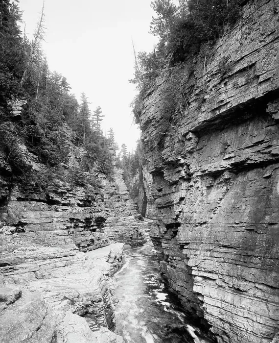 Framed Print : Long Gallery, Ausable Chasm, between 1900 and 1910. Creator: Unknown Framed Print : Long Gallery, Ausable Chasm, between 1900 and 1910. Creator: Unknown