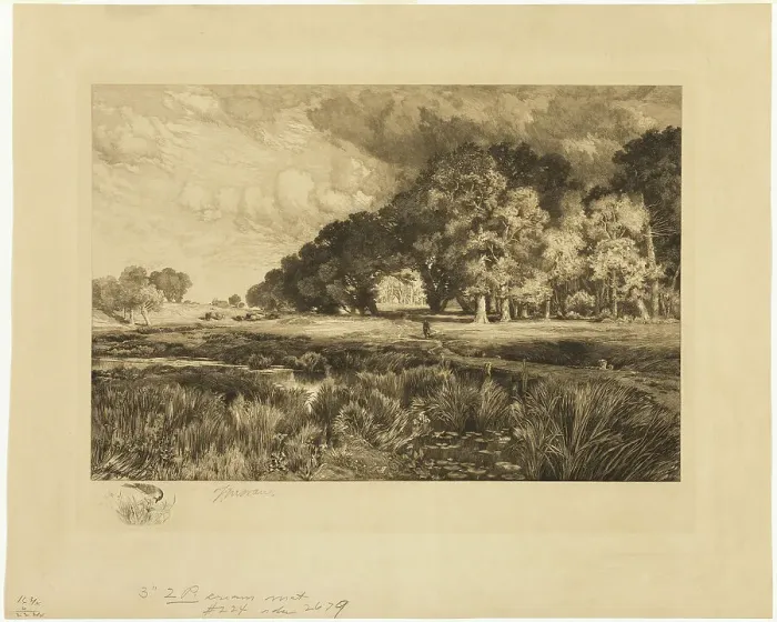 Framed Print : Long Island Landscape, 1889. Creator: Thomas Moran Framed Print : Long Island Landscape, 1889. Creator: Thomas Moran