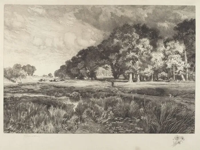 Framed Print : Long Island Landscape, 1889. Creator: Thomas Moran Framed Print : Long Island Landscape, 1889. Creator: Thomas Moran