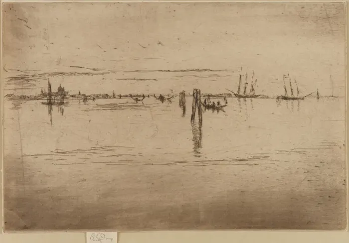 Framed Print : Long Lagoon, 1879-1880. Creator: James Abbott McNeill Whistler Framed Print : Long Lagoon, 1879-1880. Creator: James Abbott McNeill Whistler